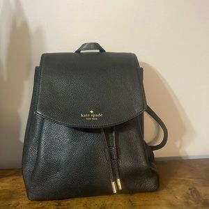 Kate Spade Black Leather Backpack